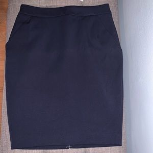 Navy Blue Pencil Skirt w/ Pockets, Size 2